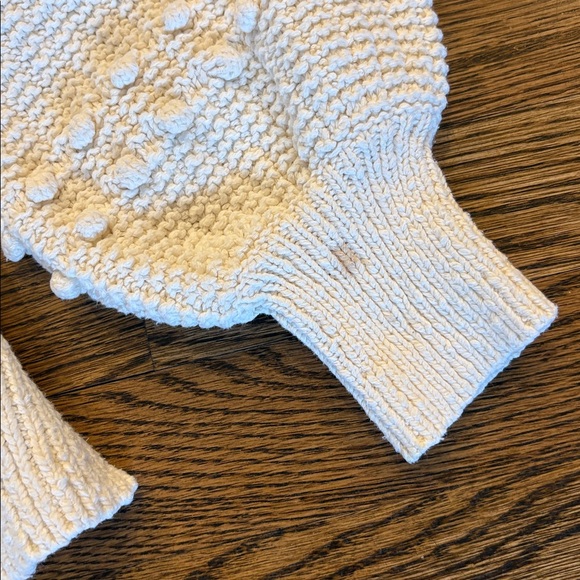 Madewell off White cotton cardigan Sweater with balloon sleeves, XS - Picture 2 of 3